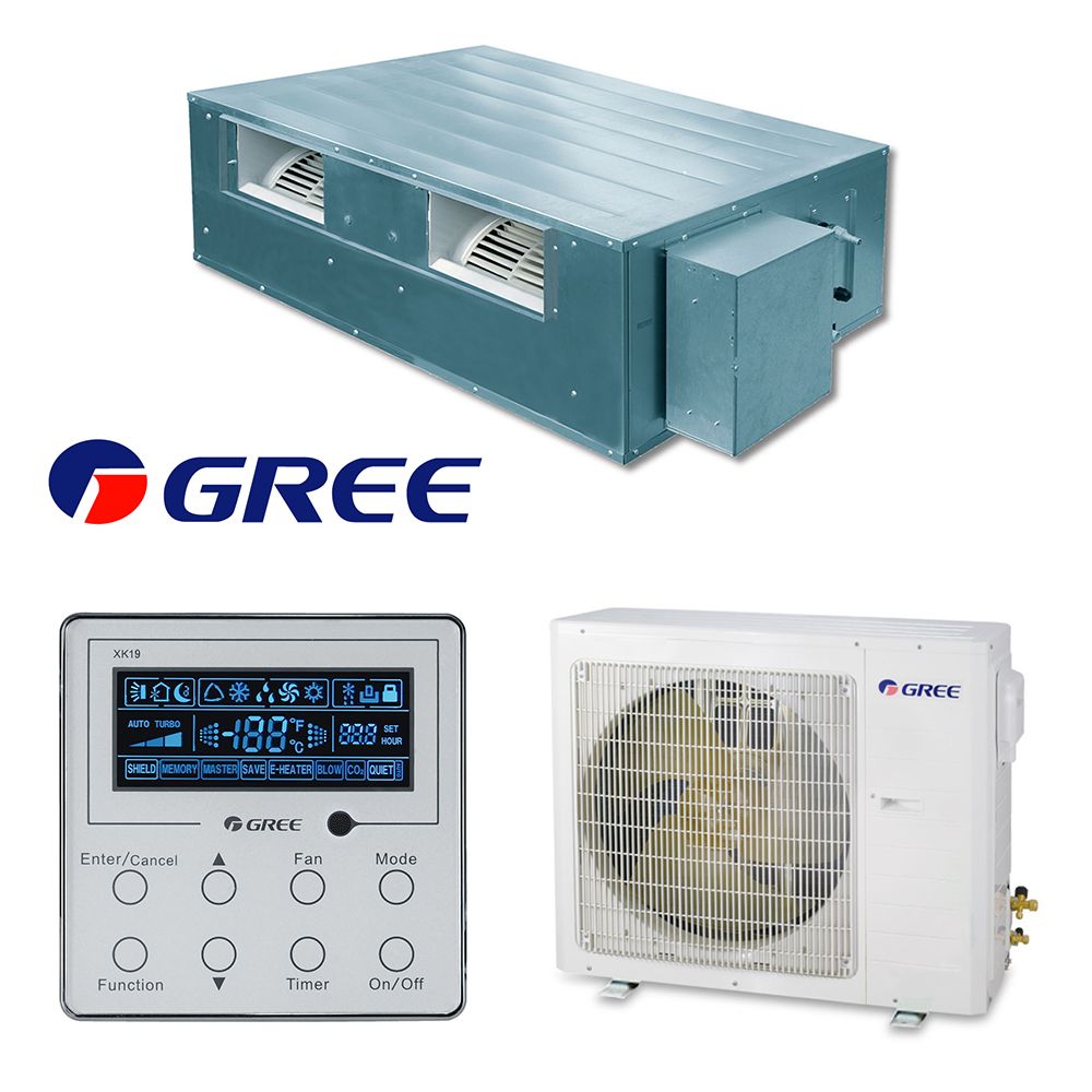 Aparat de aer conditionat Duct GREE 9000 btu GFH09K3FI - GUHD09NK3FO, Compresor Inverter, Clasa A+