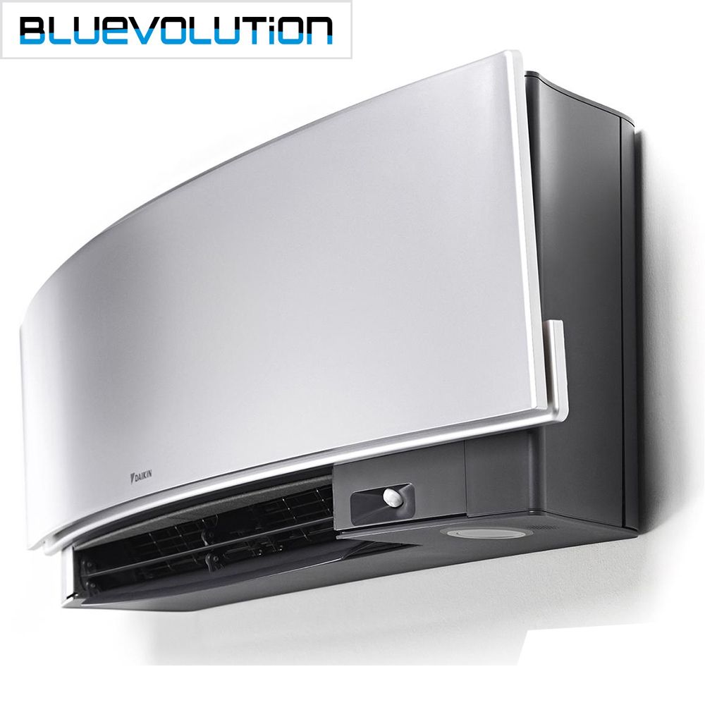 Aparat de aer conditionat DAIKIN Emura Silver BLUEVOLUTION 7000 btu - FTXJ20MS/RXJ20M, Compresor Inverter, Clasa A+++, Modul WI-FI Inclus, Flux de aer 3D