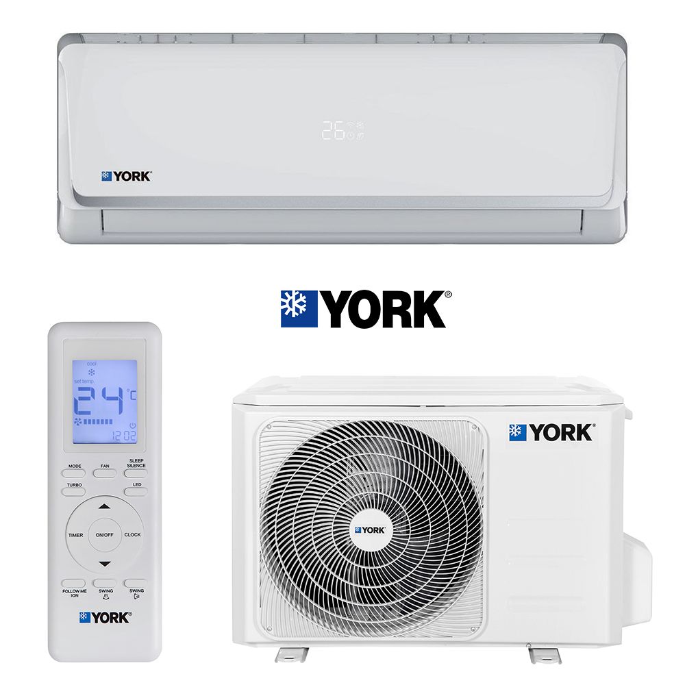 Aparat de aer conditionat YORK Pyrenees 24000 btu - YHKF24YEEBMHO-X/YHKF24XEEBMH-RX, Compresor Inverter, Freon Ecologic R32, Clasa A++, Afisaj LED