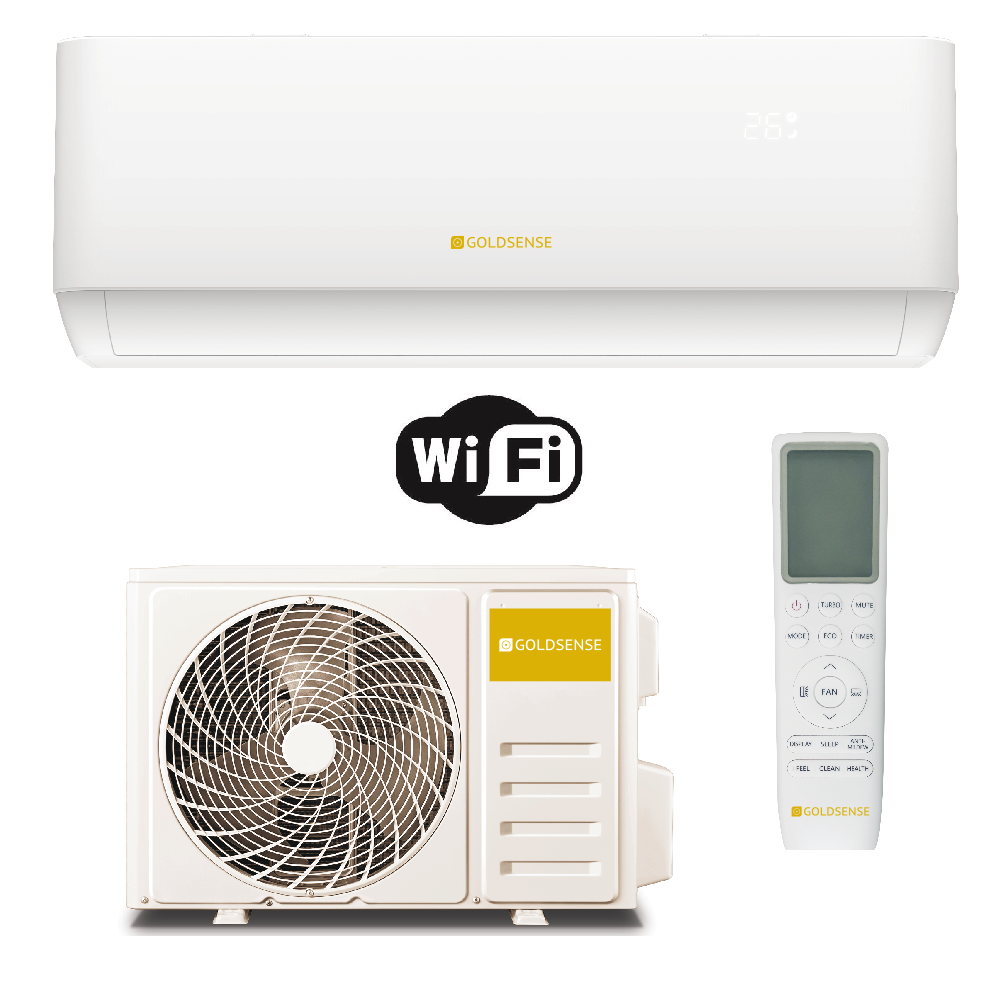 Aparat de aer conditionat Goldsense 12000 btu - GLSA12T, Freon Ecologic R32, Clasa A++, Afisaj LED